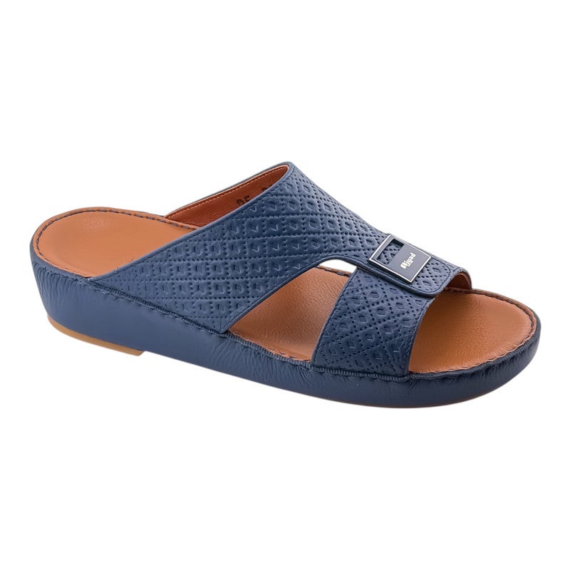 AJYAD Handmade Arabic Sandals For Men | Outdoor Mens Slippers | Everyday Flip Flops Open Toe | Arabic Genuine Shamwa Leather | New Design | Tan Footbed | Comfortable & LightWeight - Image 1